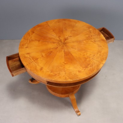 BIEDERMEIER TABLE, Biedermeier Table with Circular Section i