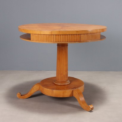 BIEDERMEIER TABLE, Biedermeier Table with Circular Section i