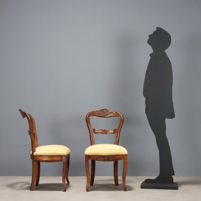 Group of 4 chairs, Group of 4 Louis Philippe chairs
