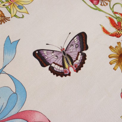 Écharpe Gucci Vintage Papillon et Fruits