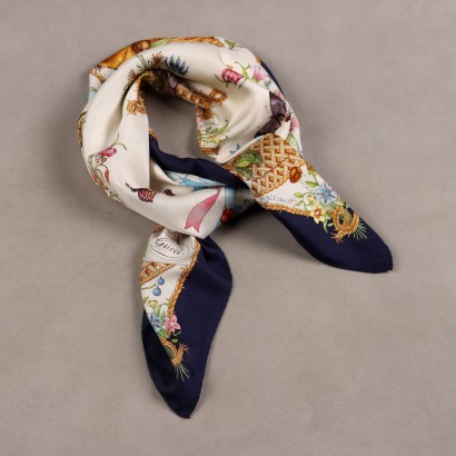 Écharpe Gucci Vintage Papillon et Fruits