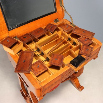 work table, Charles X cherry work table