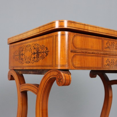 work table, Charles X cherry work table