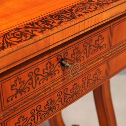 work table, Charles X cherry work table