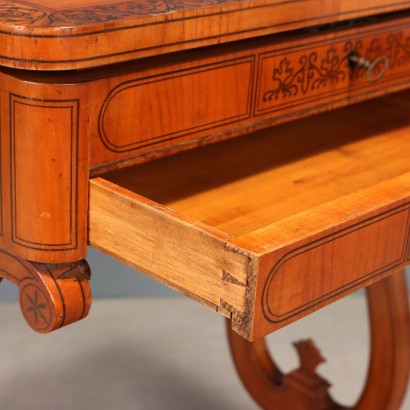 work table, Charles X cherry work table