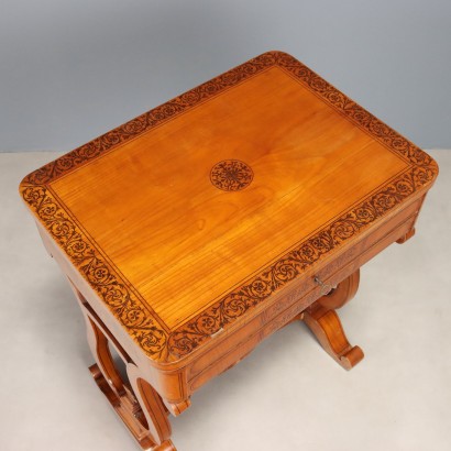 work table, Charles X cherry work table