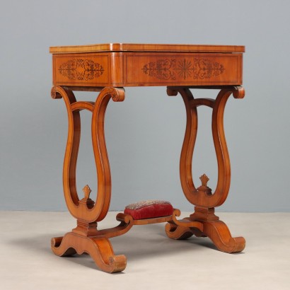 work table, Charles X cherry work table