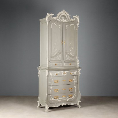 Barockstil Sideboard Nussbaum Italien XIX-XX Jhd