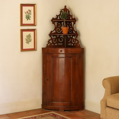 Gabinete de esquina, gabinete de esquina de nogal