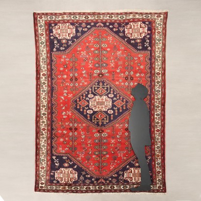 Antiker Afshar Teppich Baumwolle Wolle Großer Knoten 297 x 203 cm_1326501 Afshar Teppich - Iran