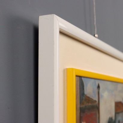 Painting by Eugenio Polesello, Burano Motif, Eugenio Polesello, Eugenio Polesello, Eugenio Polesello