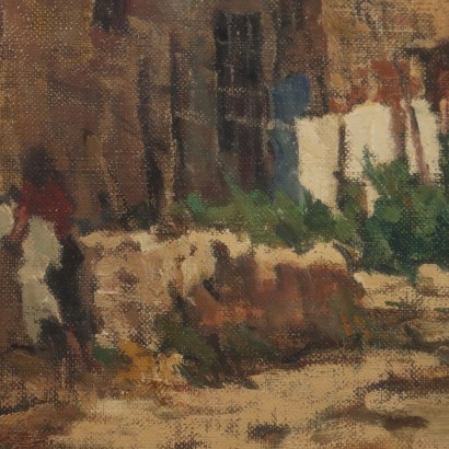 Painting by Giuseppe Comparini, Antignano old houses in the sun, Giuseppe Comparini, Antignano old houses in the sun, Giuseppe Comparini, Antignano old houses in the sun, Giuseppe Comparini