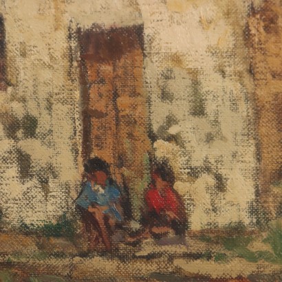 Painting by Giuseppe Comparini, Antignano old houses in the sun, Giuseppe Comparini, Antignano old houses in the sun, Giuseppe Comparini, Antignano old houses in the sun, Giuseppe Comparini