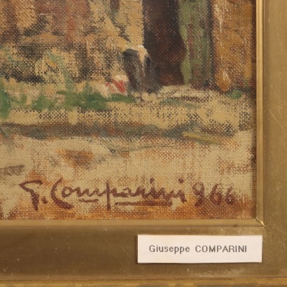 Painting by Giuseppe Comparini, Antignano old houses in the sun, Giuseppe Comparini, Antignano old houses in the sun, Giuseppe Comparini, Antignano old houses in the sun, Giuseppe Comparini