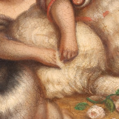Painting of a Girl with a Dog