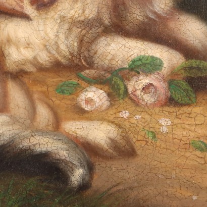 Painting of a Girl with a Dog