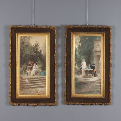 Pair of Color Lithographs by Marcus Stone