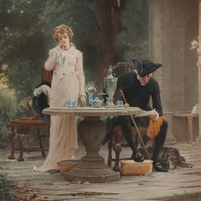 Pair of color lithographs by Marcu,Marcus C. Stone,Marcus C. Stone,Marcus C. Stone