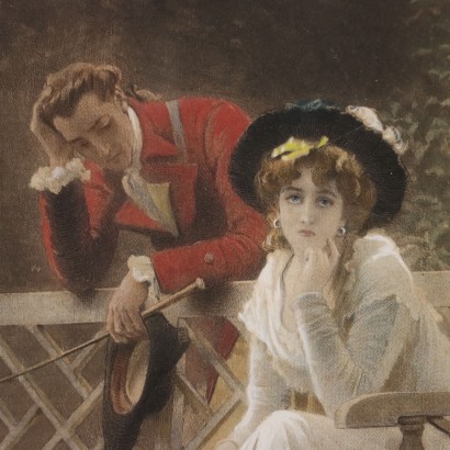 Pair of color lithographs by Marcu,Marcus C. Stone,Marcus C. Stone,Marcus C. Stone