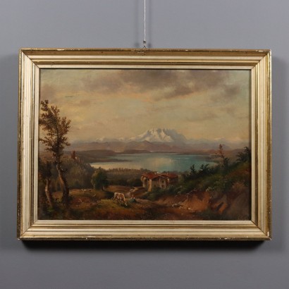 Landschaftsmalerei mit dem Varese-See