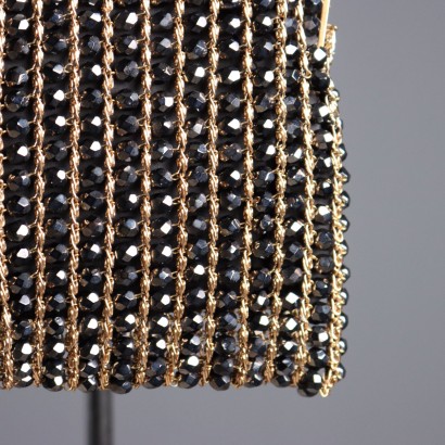 Sac de soirée vintage noir et doré