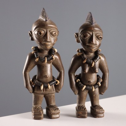 Jumeaux Ibedji Anciens Art Yoruba Nigéria du XXe Siècle