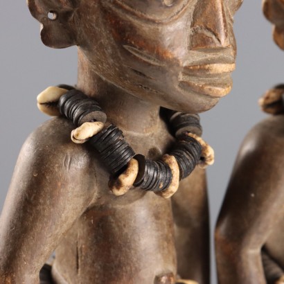 Paire de boutons de manchette en bois Ibedji Art