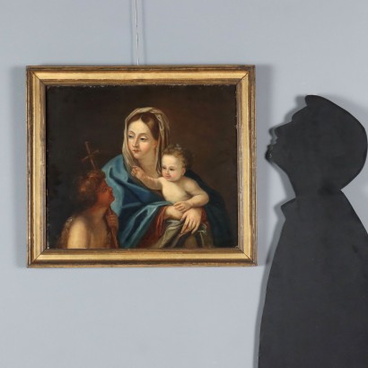 Painting of the Madonna and Child with Saint John, Madonna and Child with Saint John the Baptist