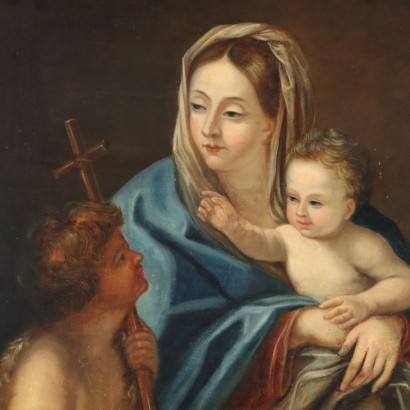 Painting of the Madonna and Child with Saint John, Madonna and Child with Saint John the Baptist