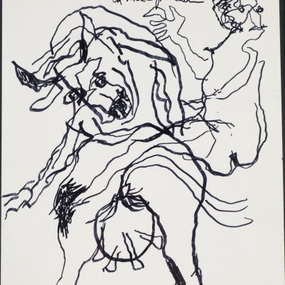 Drawing by Luciano Minguzzi, Mad Cow, Luciano Minguzzi, Luciano Minguzzi, Luciano Minguzzi
