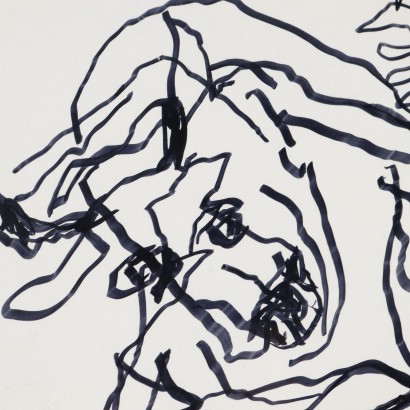 Drawing by Luciano Minguzzi, Mad Cow, Luciano Minguzzi, Luciano Minguzzi, Luciano Minguzzi