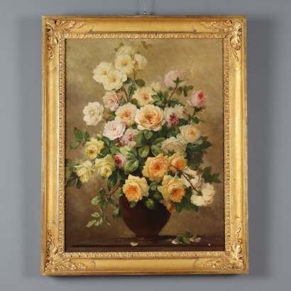 Painting Composition with Roses