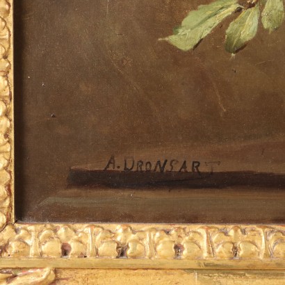 Composición de pintura con rosas