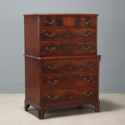 Antique Chest of Drawers Mahogany 6 Drawers XIX Century