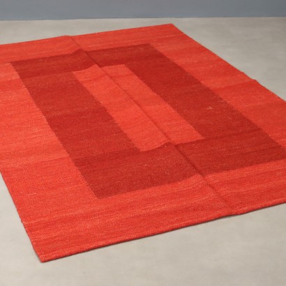 Vintage Carpet Wool Thin Knot Handmade Italy 80 x 56 In