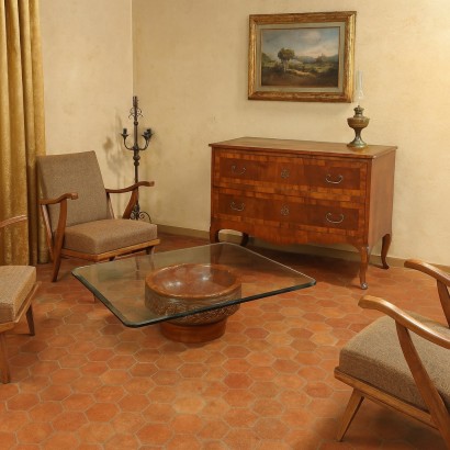 Coffee Table, Center Table with Glass Top