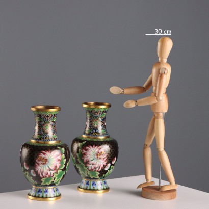 Pair of Cloisonné Vases