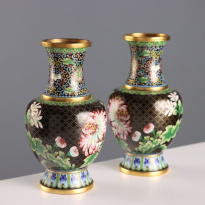 Pair of Cloisonné Vases