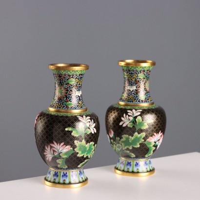 Pair of Cloisonné Vases