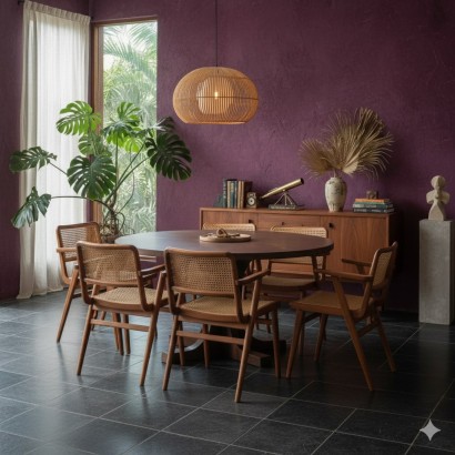 Mesa de los años 60 y 70, mesa redonda de los años 60 0apostr