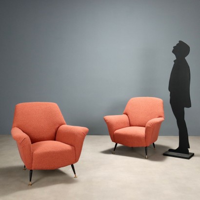 Vintage Metal Velvet Armchairs from the 1950s and 1960s, Restoration Required_1328151 Armchairs from the 50s and 60s