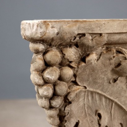 Vase antique en plâtre à décor de pampres de vigne, Italie, XIXe siècle_1328179 Vase, vase en plâtre, vase en plâtre du XIXe siècle