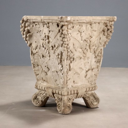 Vase antique en plâtre à décor de pampres de vigne, Italie, XIXe siècle_1328185 Vase, vase en plâtre, vase en plâtre du XIXe siècle