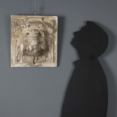 Antike Gipsplatte Wilde Maske Italien 19. Jahrhundert_1328200 Maske, Gipsplatte