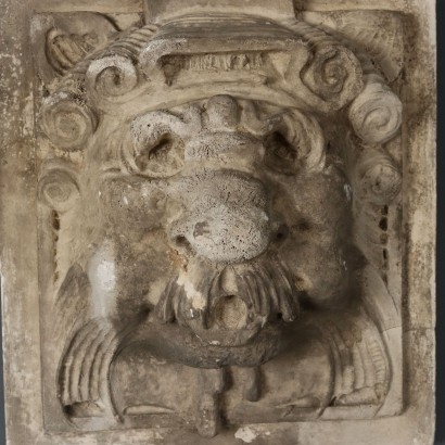 Antike Gipsplatte Wilde Maske Italien 19. Jahrhundert_1328201 Maske, Gipsplatte