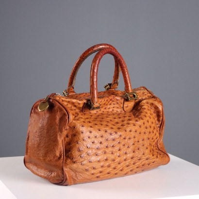 Vintage Bag Ostrich Leather Rossi & Rossi Italy 1980s