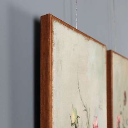 Pair of Paintings with Roses, Pair of Paintings with Roses and Carnations, Pair of Paintings with Roses and Carnations.