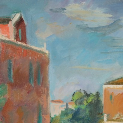 Painting by Eugenio Polesello, Canal in Venice, Eugenio Polesello, Eugenio Polesello, Eugenio Polesello, Eugenio Polesello