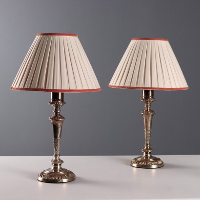 Lampes de Table Langford's Galleries Métal Argenté XIXe Siècle