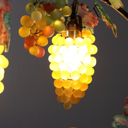 Lampe corbeille à fruits en verre